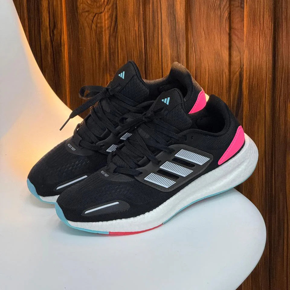 Adidas PureBoost 22 Black White PInk