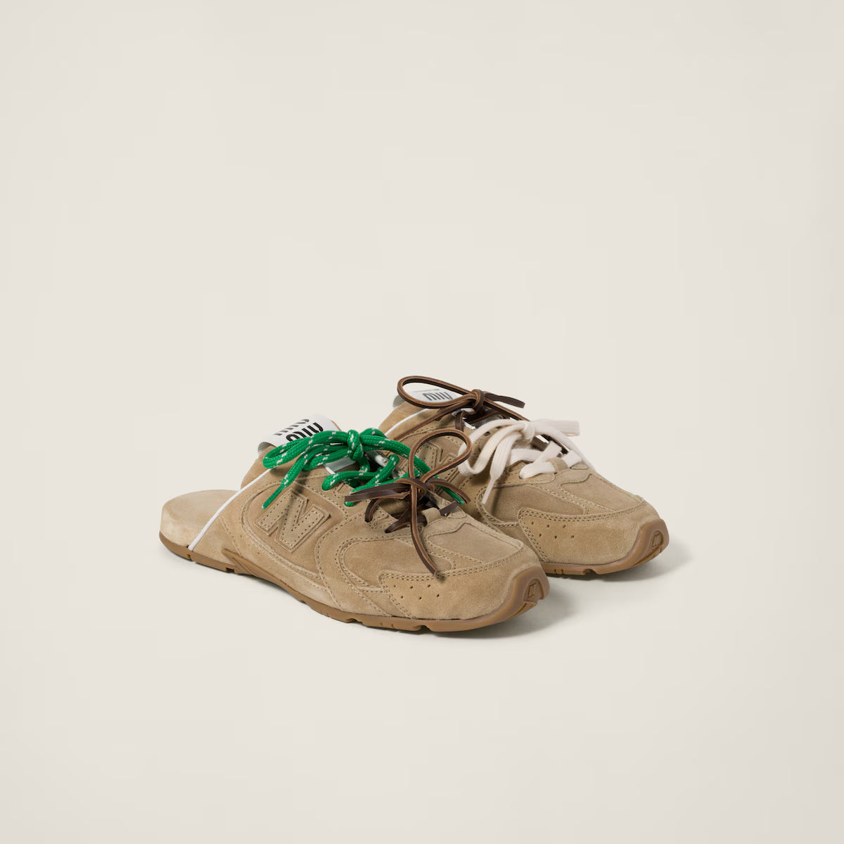 New Balance Miu Miu Ecru 530SL Mule
