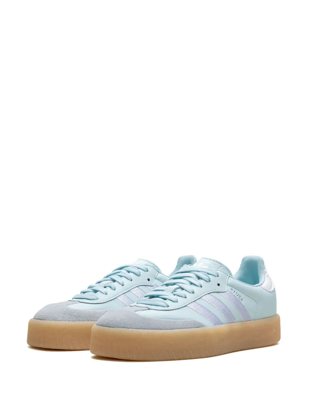 Adidas SambaE Almost Blue Silver Metallic Gum
