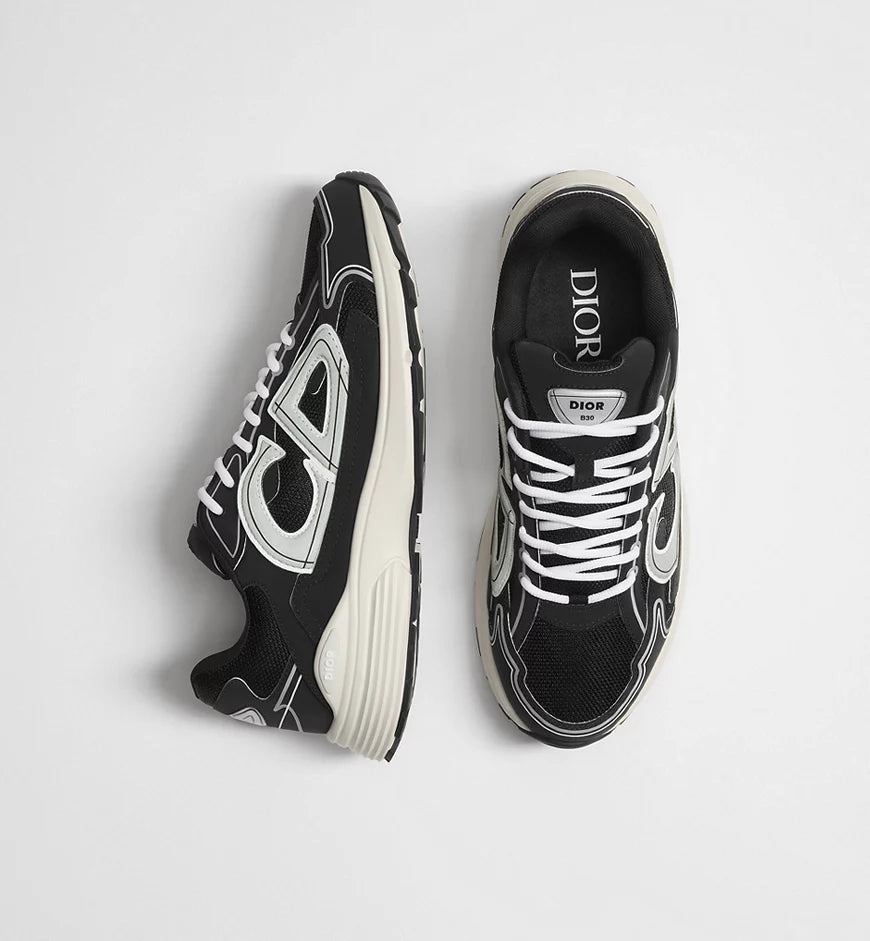 Dior B30 White Mesh Black White