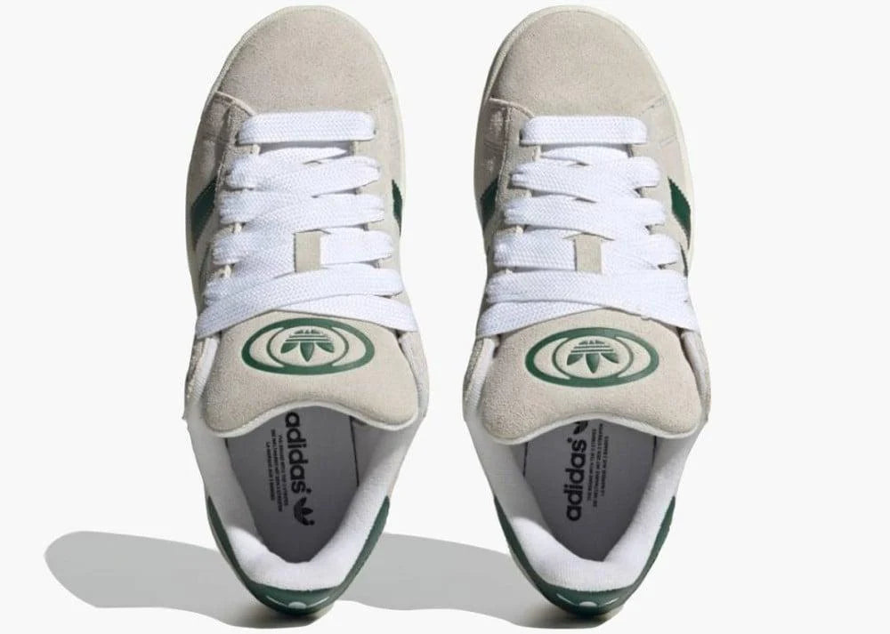 Adidas Campus 00S Crystal White Dark Green