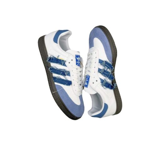 Adidas Samba White With Blue Denim Jeans OG