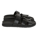Hermès Chypre Sandals Black Calfskin