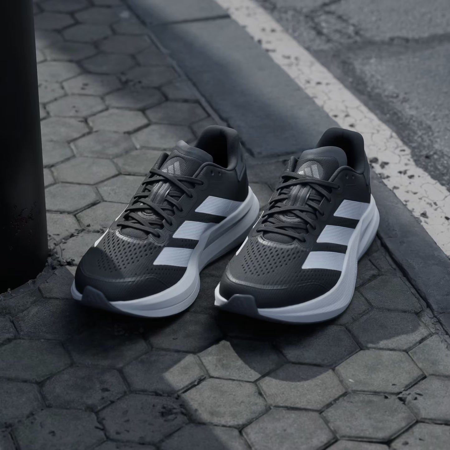Adidas Duramo Speed Black White Stripes&Sole