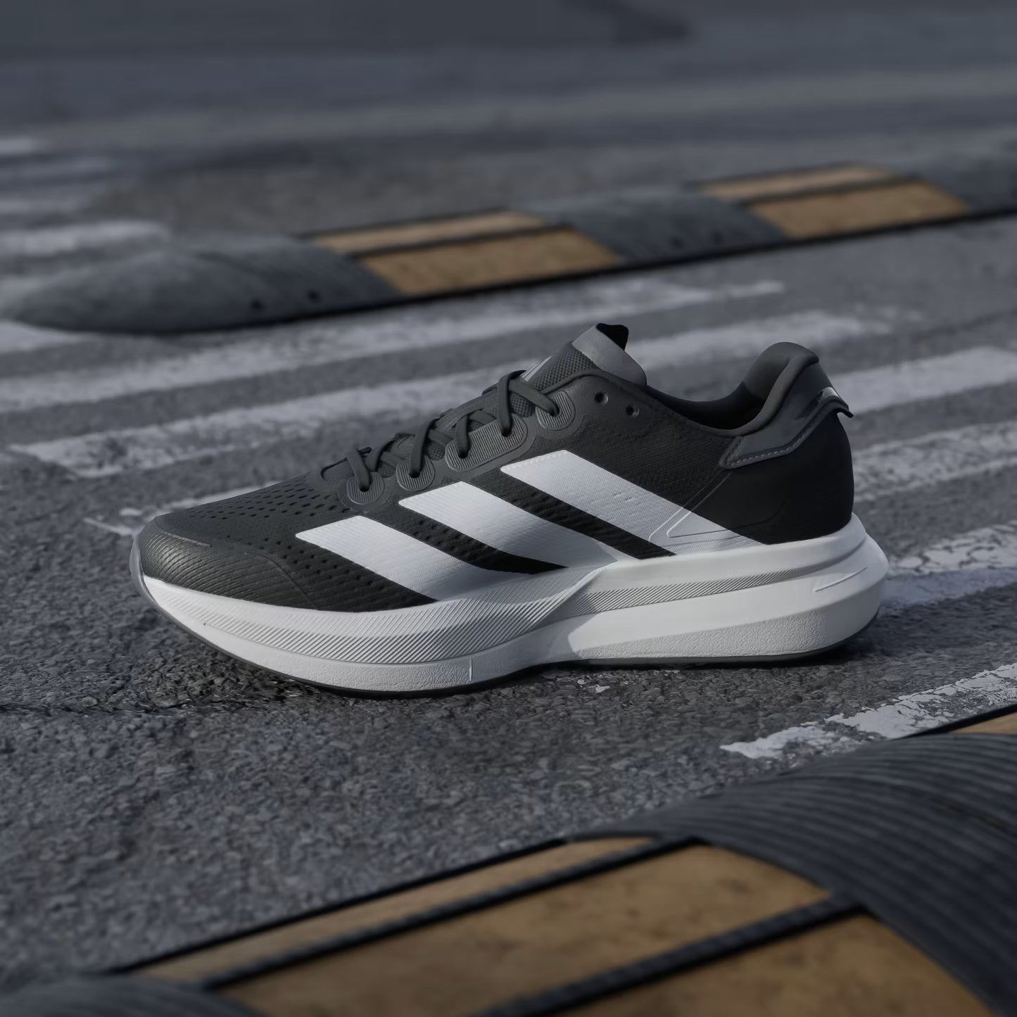 Adidas Duramo Speed Black White Stripes&Sole
