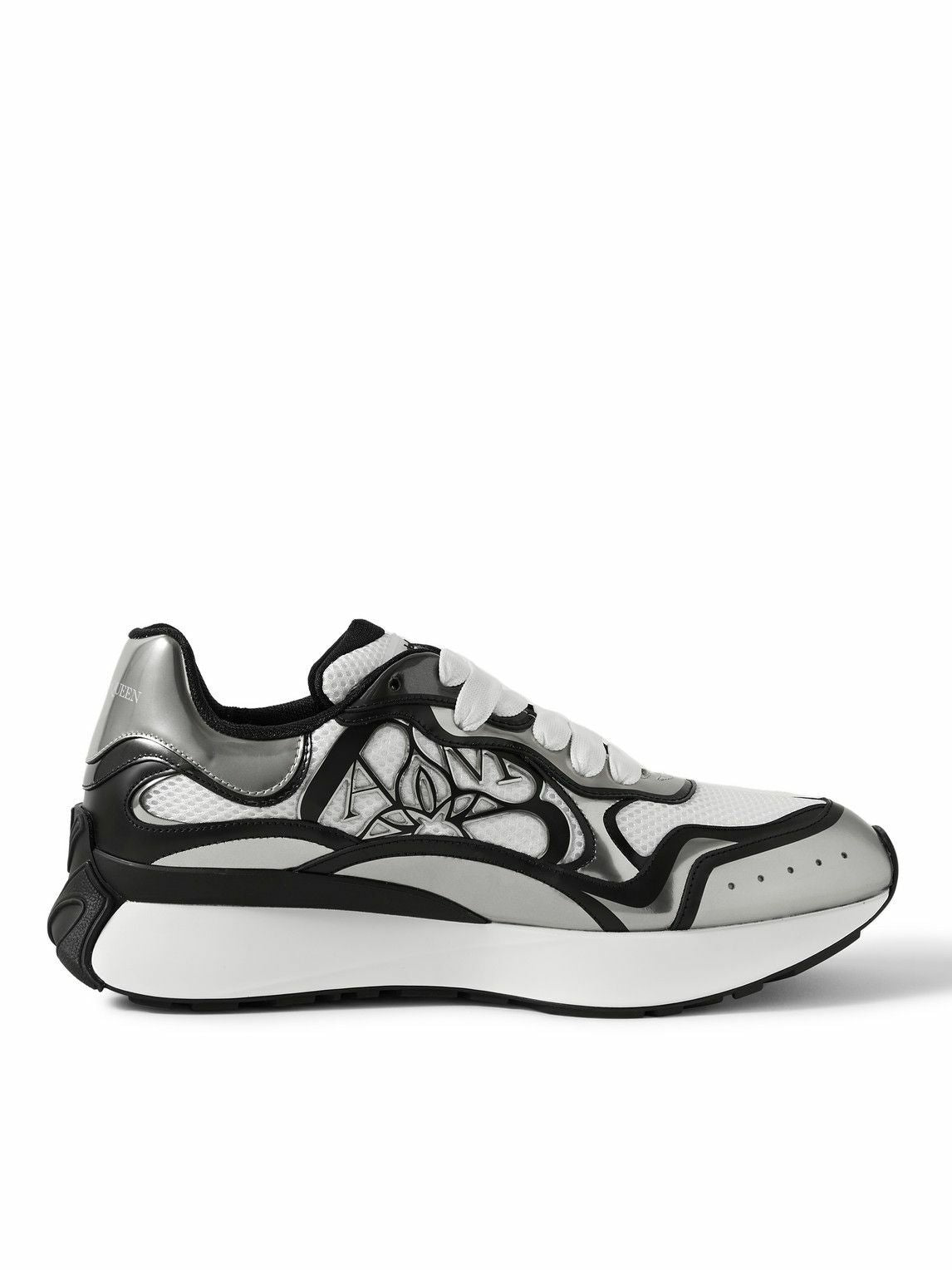Alexander McQueen Runner Silver Black