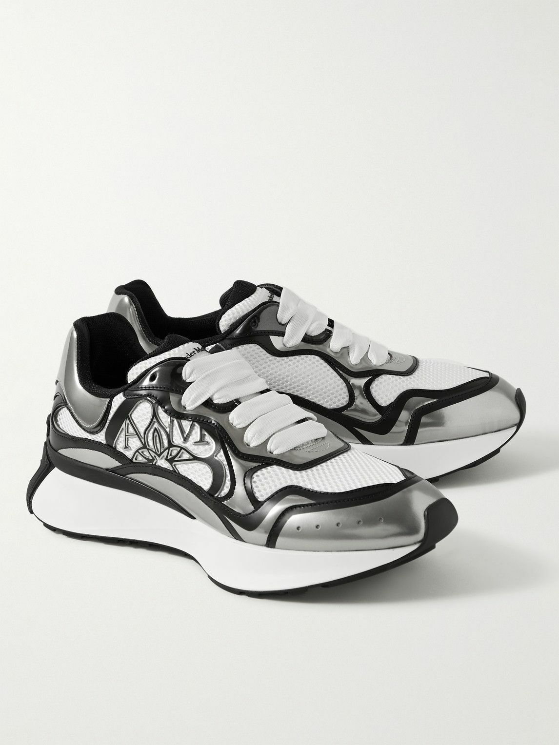 Alexander McQueen Runner Silver Black