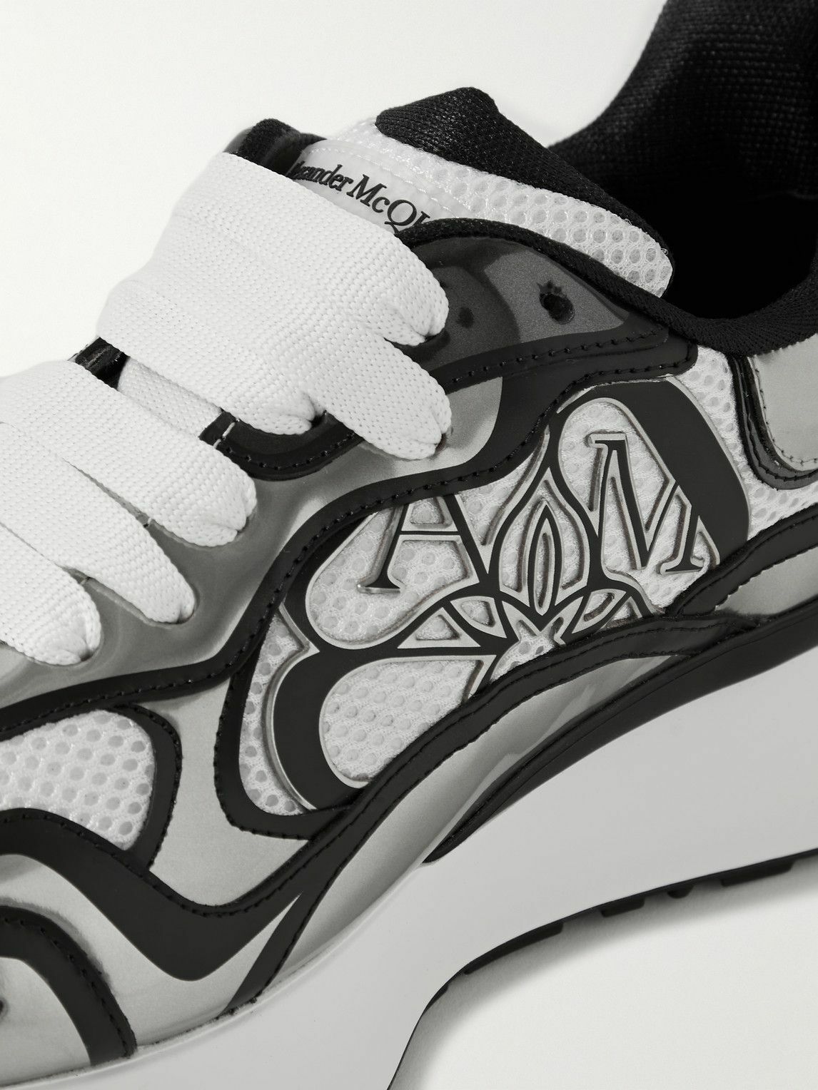 Alexander McQueen Runner Silver Black